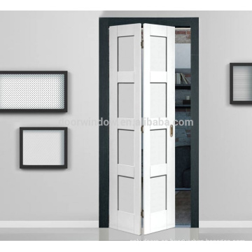 2018 Venta caliente de madera maciza Interior Panel doble Puertas plegables Dos puertas plegables de gabinete interior